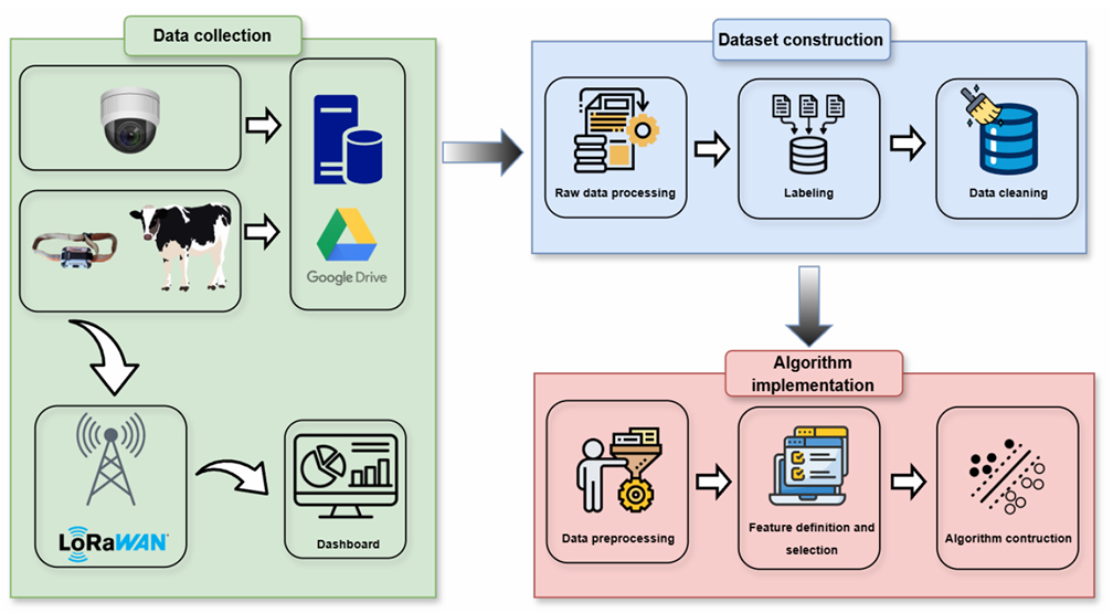 A dataset for detecting walking, grazing, and resting behaviors in free-grazing cattle using IoT collar IMU signals